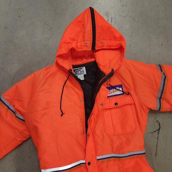 FEDEX Stan Herman Vintage Insulated Hooded Coveralls Orange Union Made XL - Picture 2 of 16